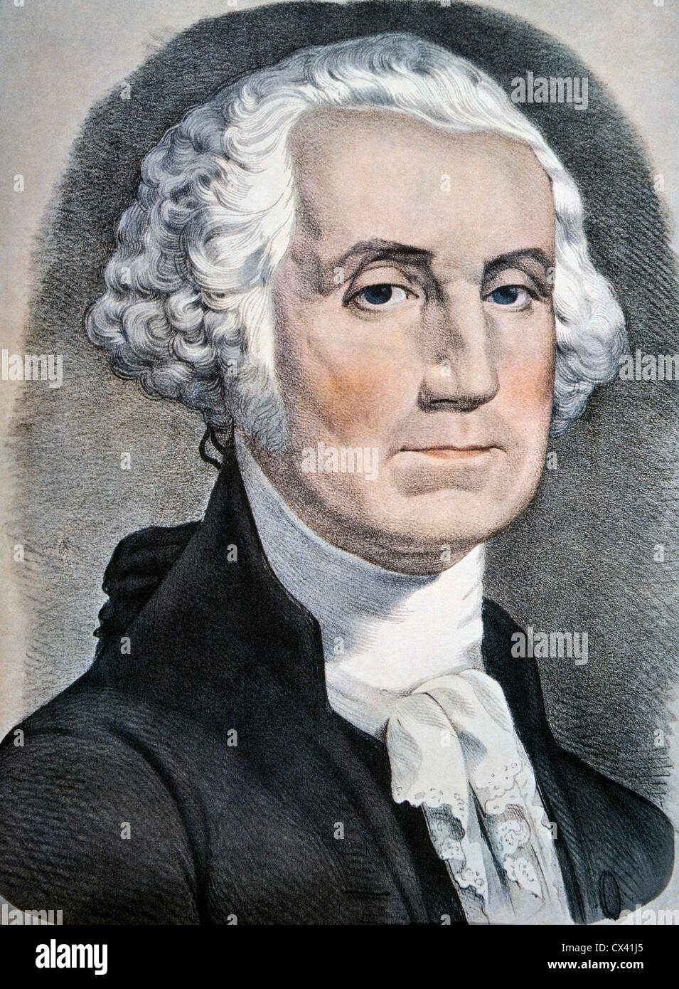 George Washington, 1st President of the United States, Lithograph, Currier  & Ives Stock Photo - Alamy