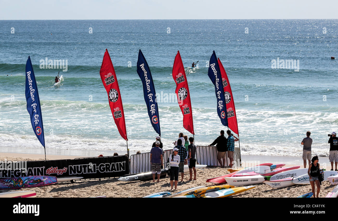 Surf Lifesaving carnival Tugun Beach Queensland surf clubs attend a surf carnival held on the