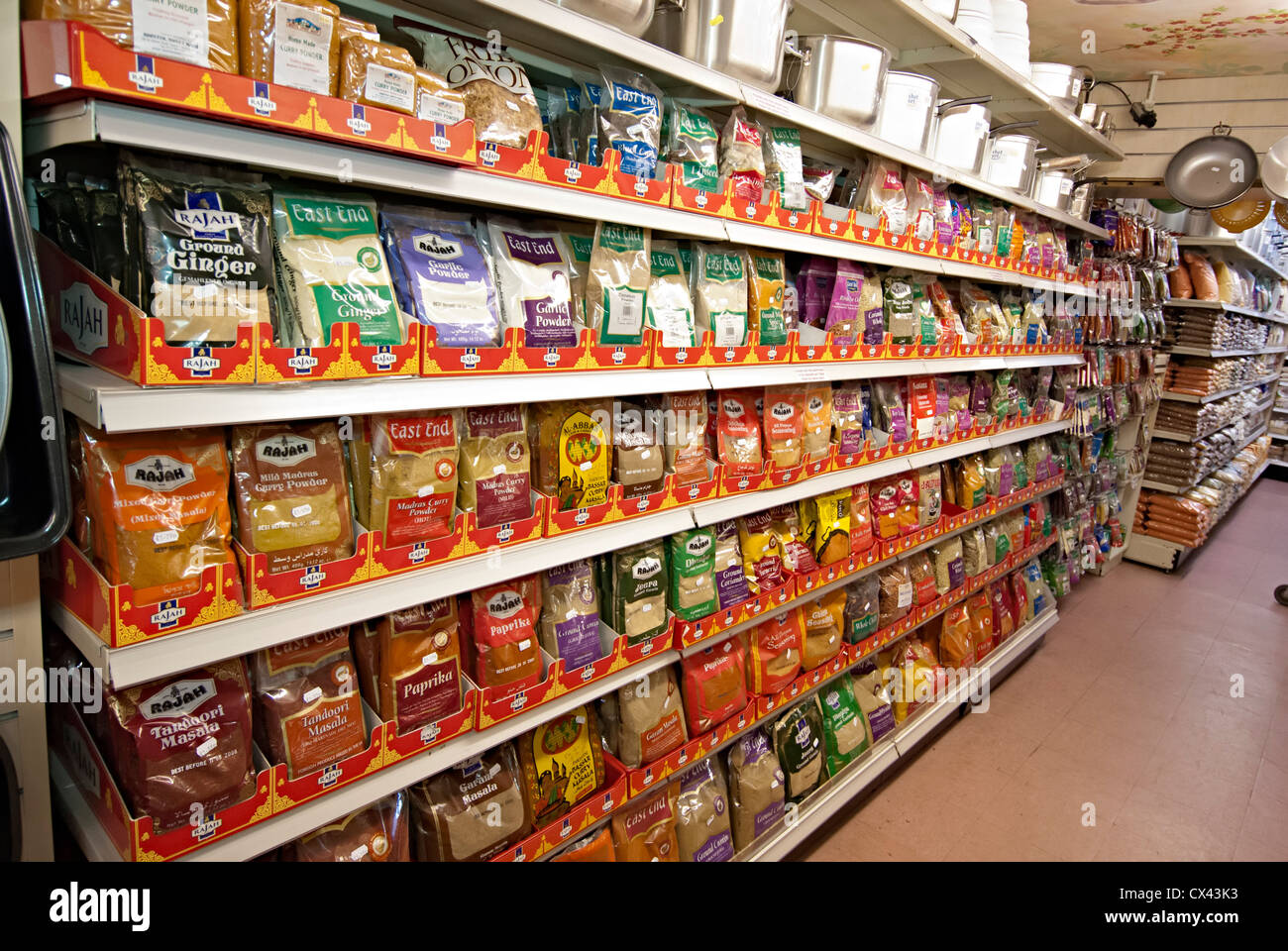 an asian supermarket in bristol with spices, rice and wholesome indian ...