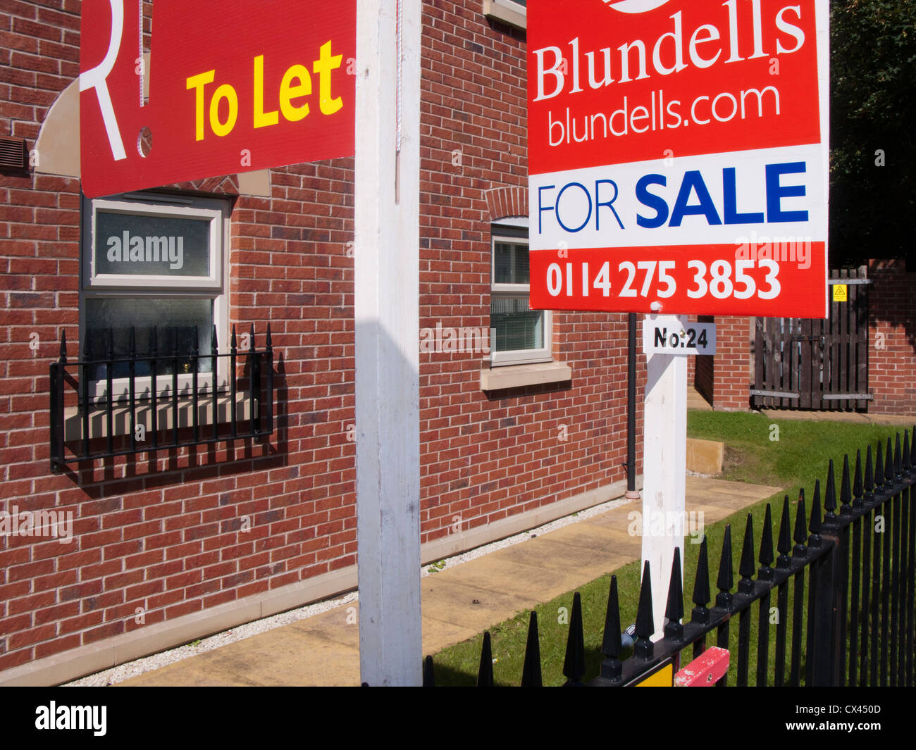 Property for sale and to let Stock Photo