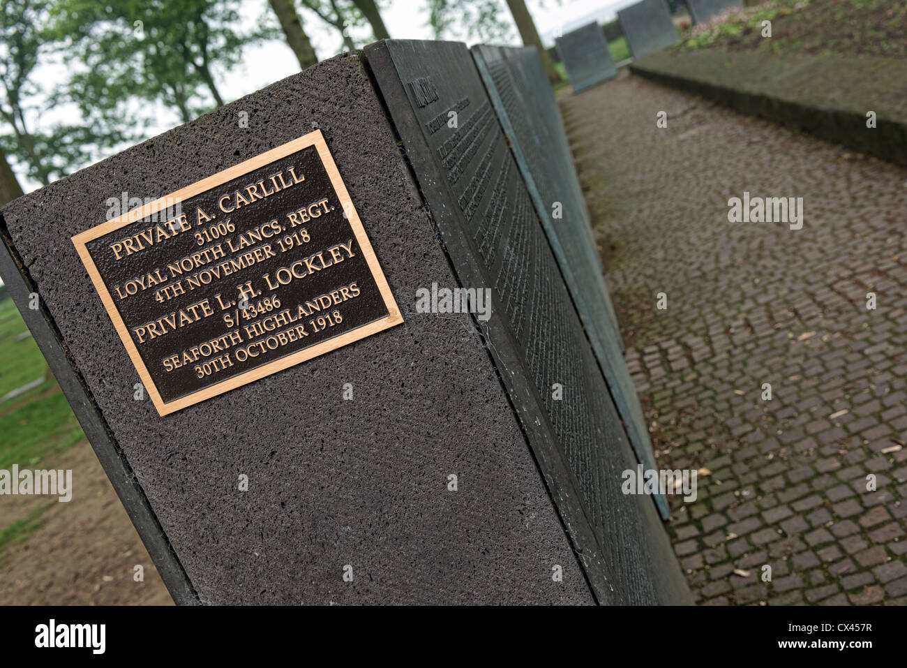 The WW1 German military cemetery at Langemark, Belgium Stock Photo