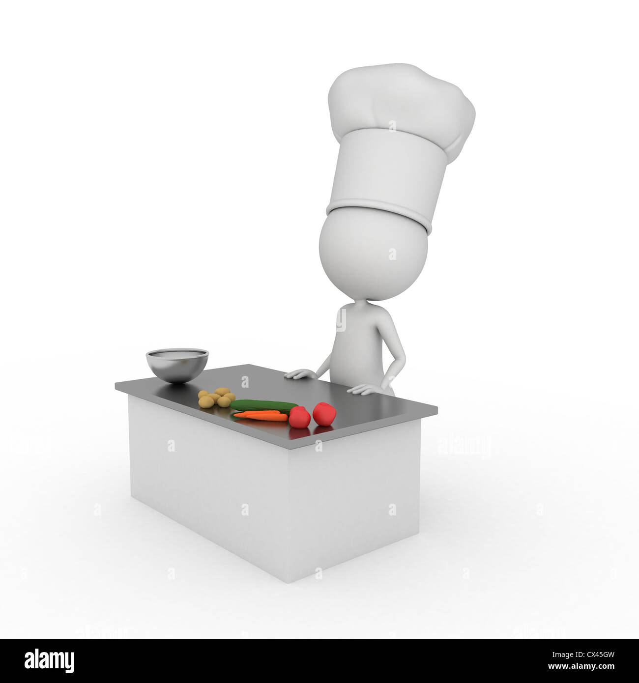3d man chef menu isolated hi-res stock photography and images - Alamy