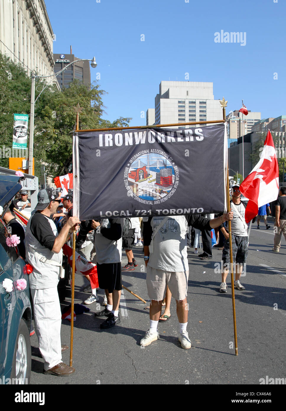 Iron workers at the 2012 Toronto Labor Day Parade Stock Photo Alamy