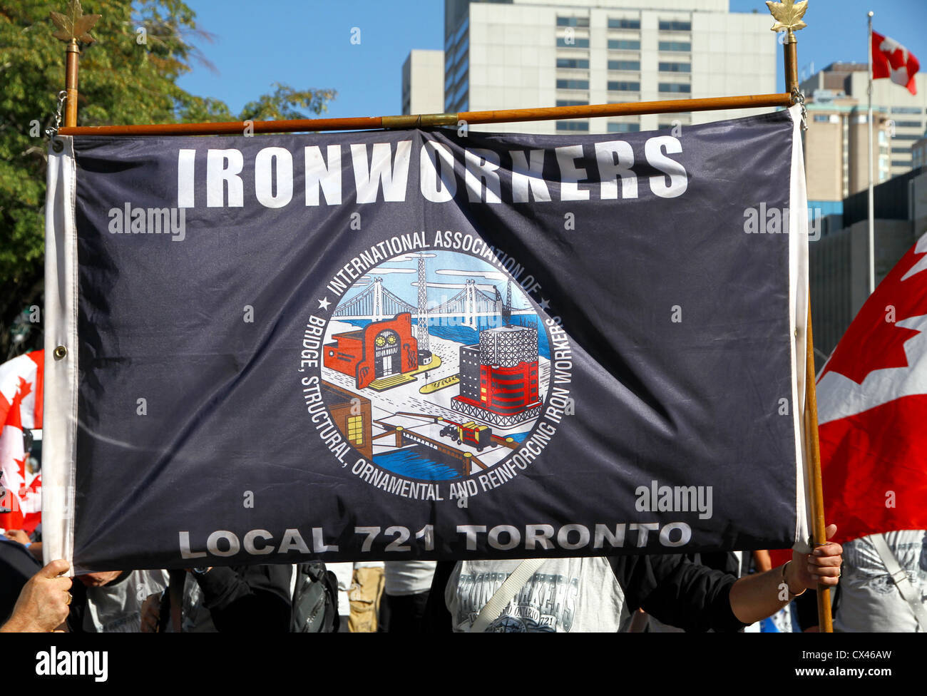 Iron workers at the 2012 Toronto Labor Day Parade Stock Photo Alamy