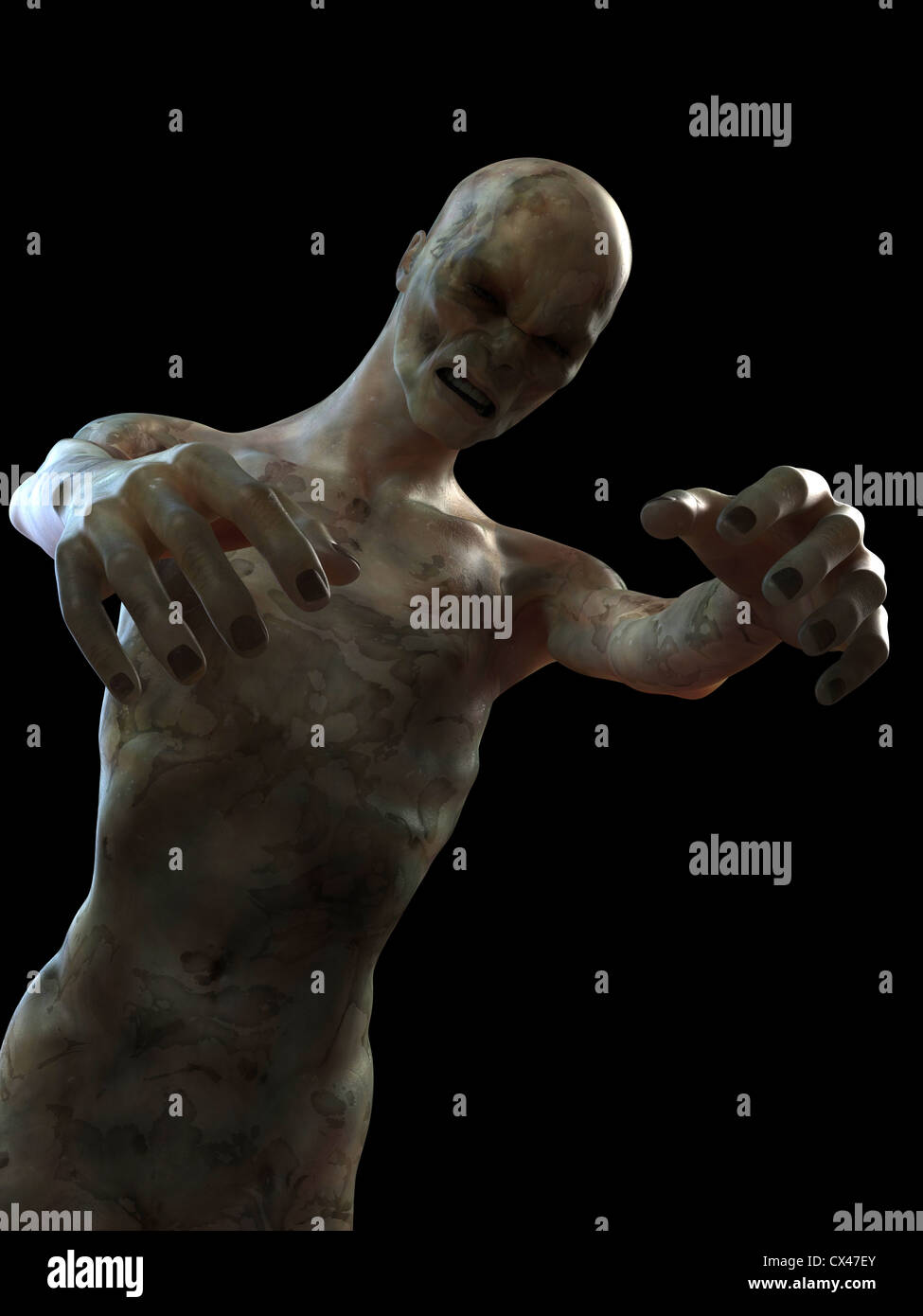 3d rendered illustration of a scary zombie Stock Photo