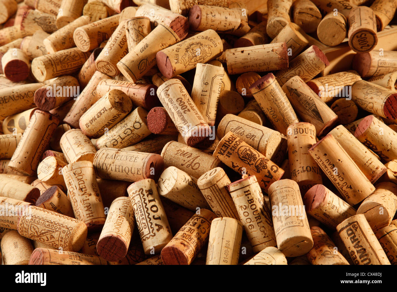 Group of Wine corks Stock Photo