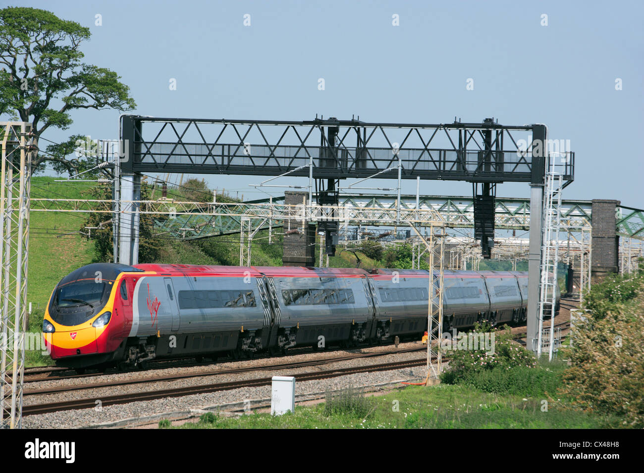 British Rail Class 390 Virgin Express Near Leighton Buzzard British rail class 390 virgin express near leighton buzzard