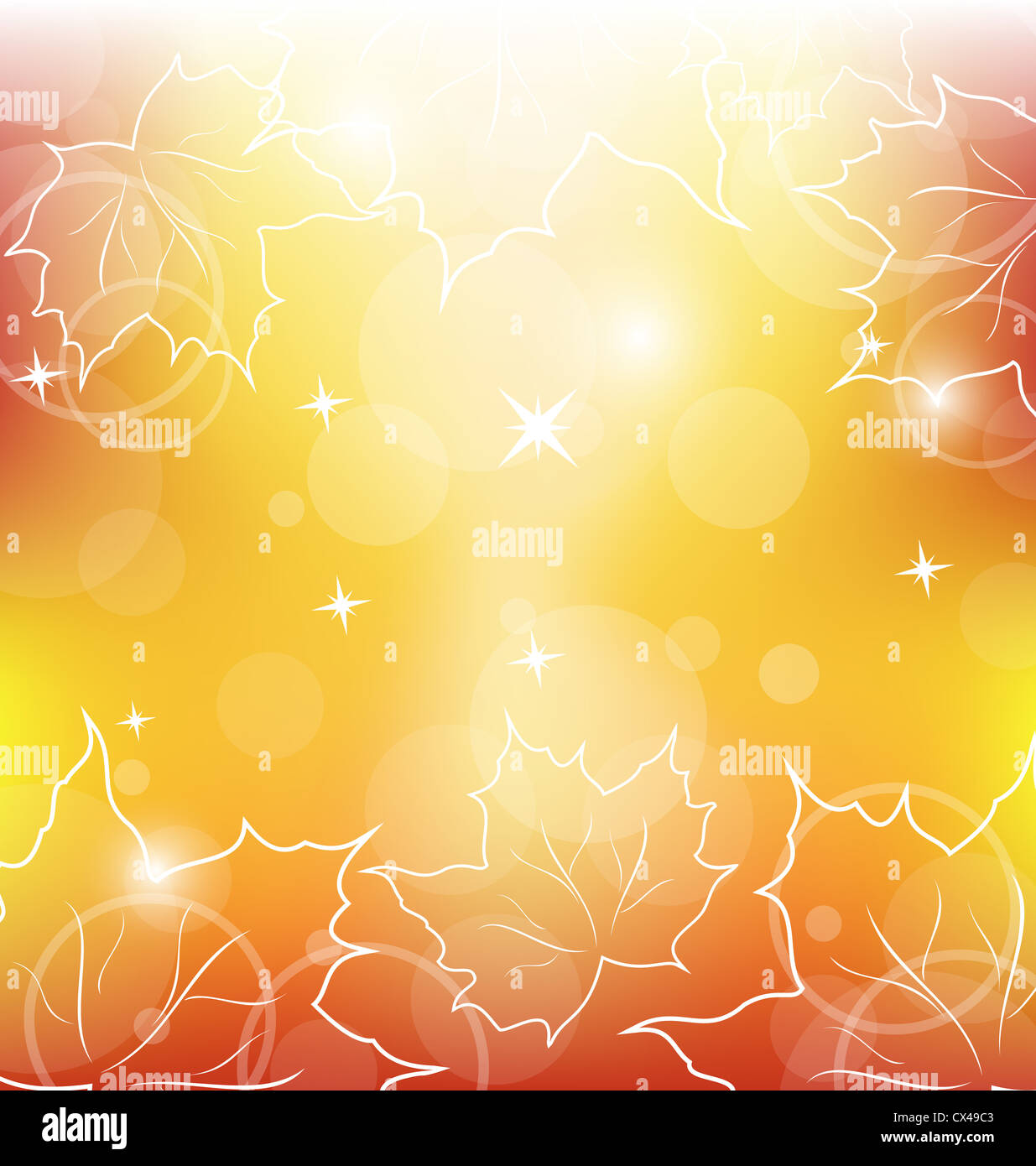 Illustration autumn floral background with maple leaves - vector Stock ...