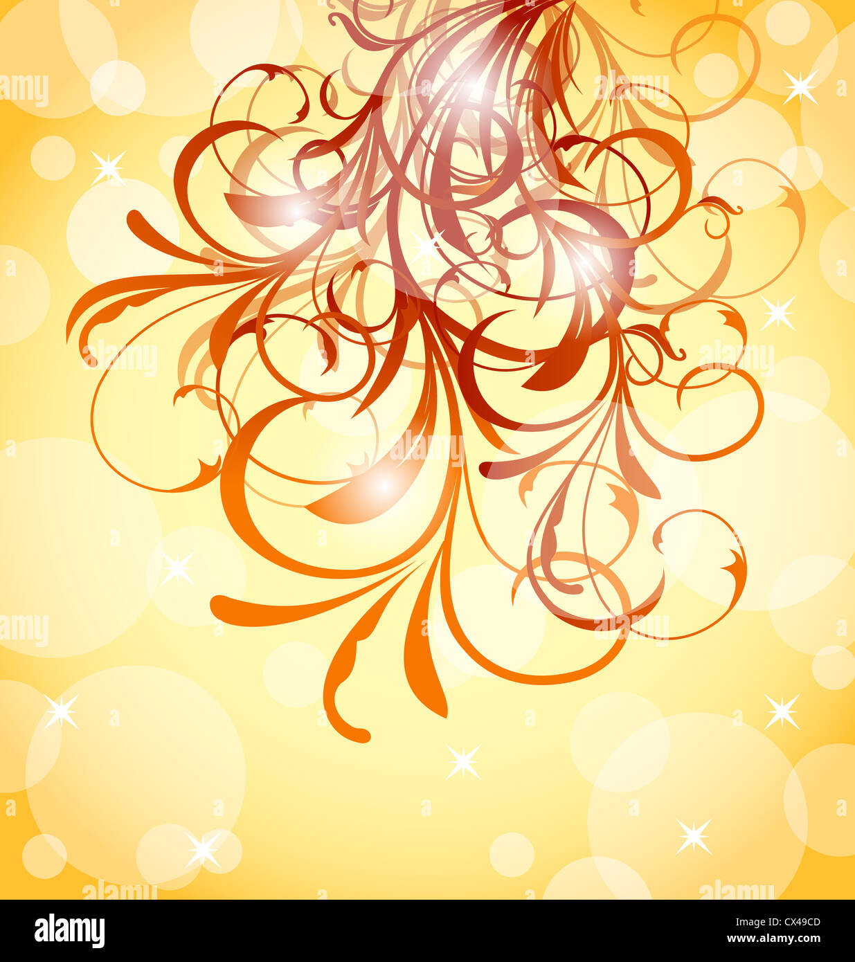 Illustration autumn floral background with maple leaves - vector Stock ...