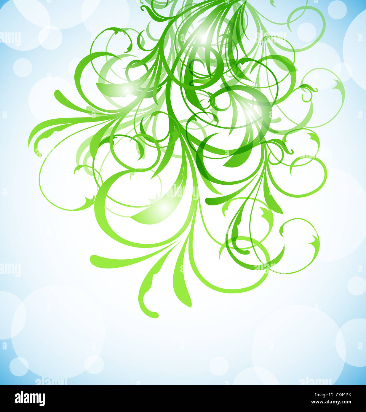 Illustration spring floral background with transparency elements for ...