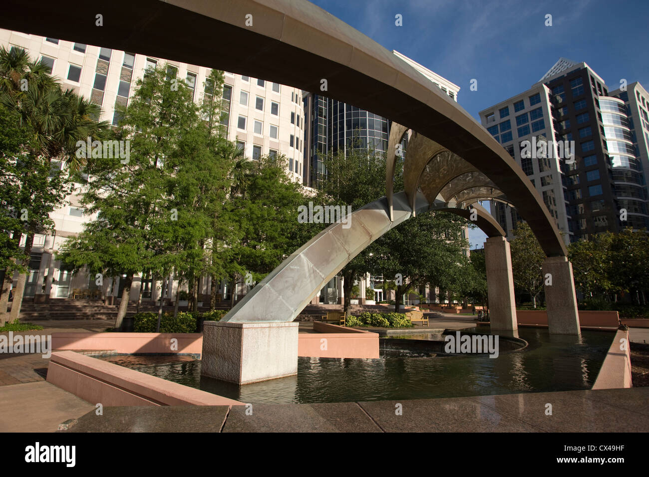 FOUNTAIN CITY HALL PLAZA DOWNTOWN ORLANDO FLORIDA USA Stock Photo Alamy