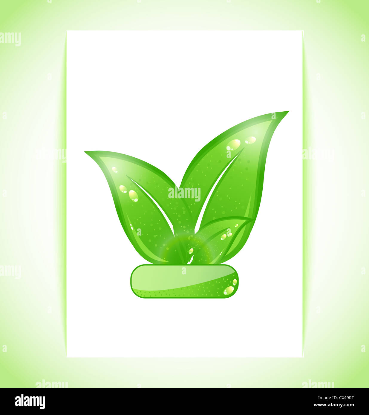 Illustration eco friendly background with green leaves - vector Stock ...