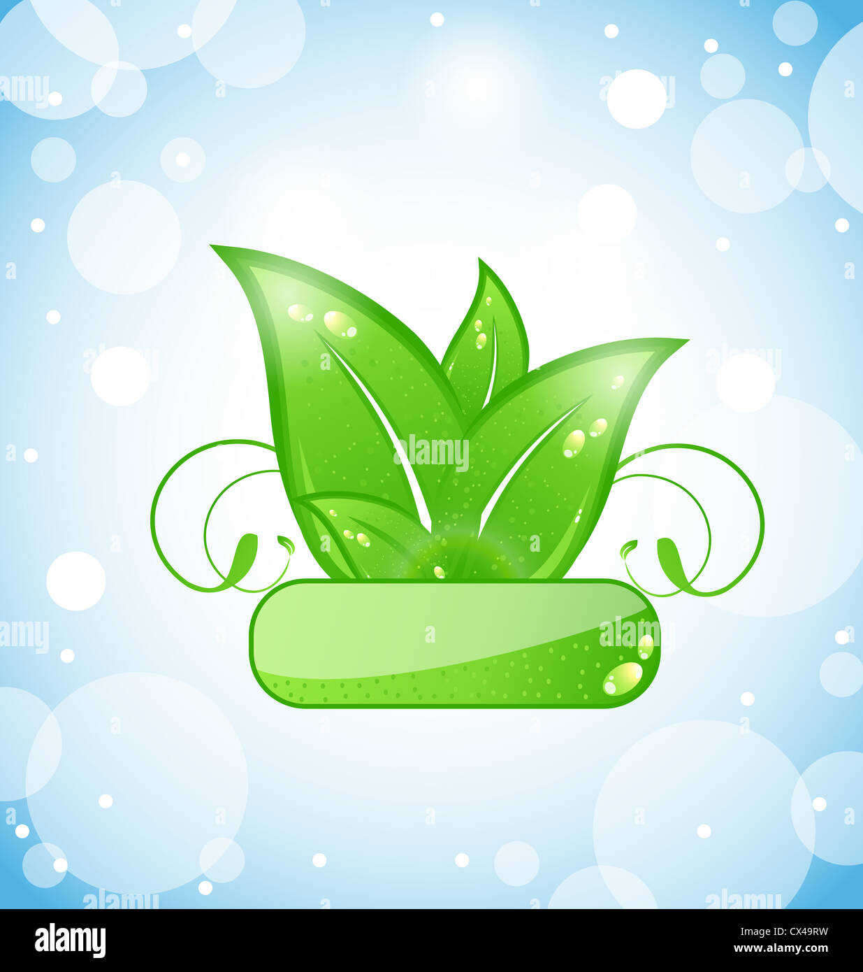 Illustration eco friendly background with green leaves - vector Stock ...
