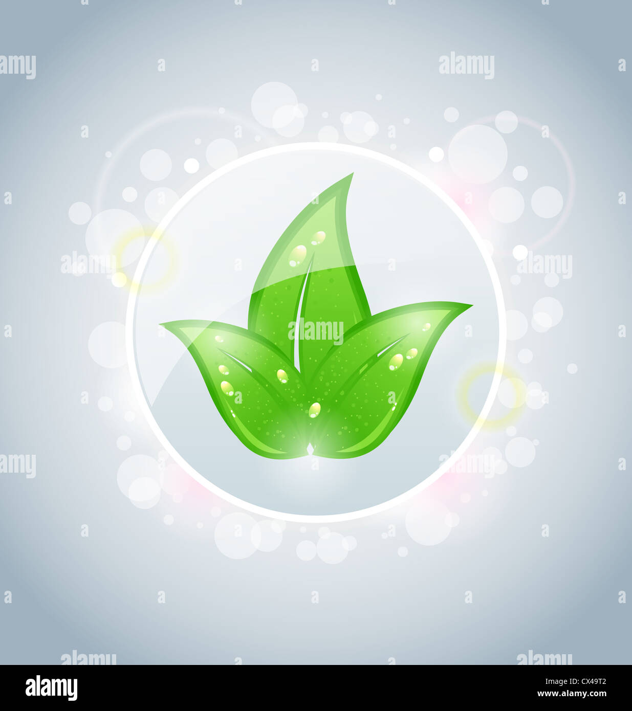 Illustration ecology nature background with green leaves - vector Stock ...