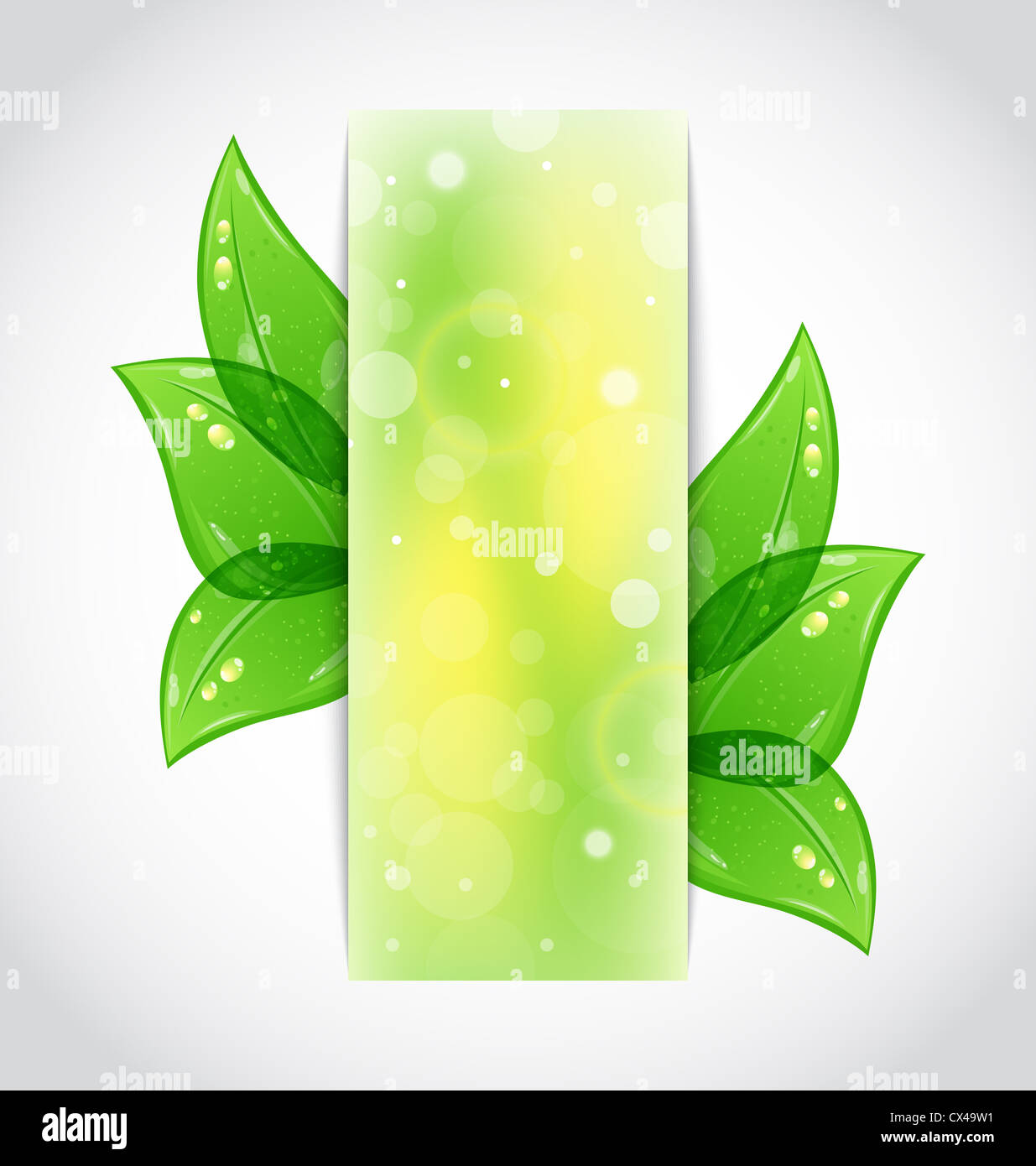 Illustration ecology nature background with green leaves - vector Stock ...