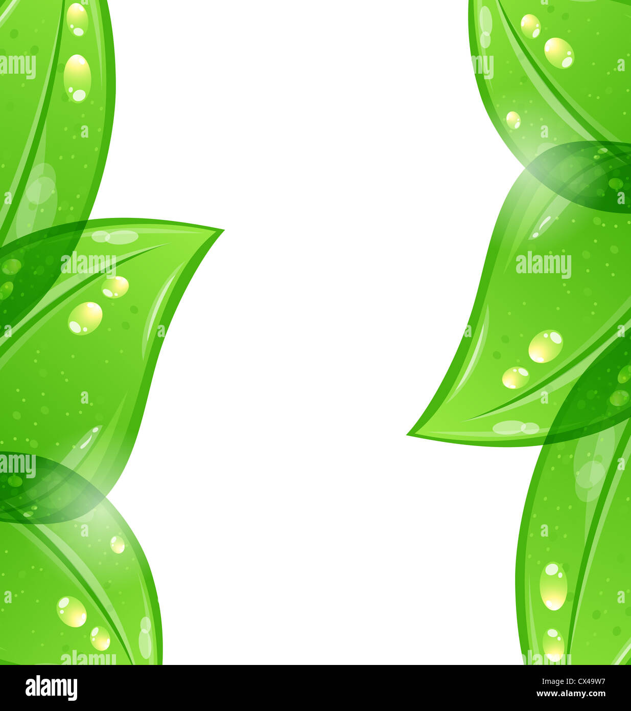 Illustration ecology nature background with green leaves - vector Stock ...