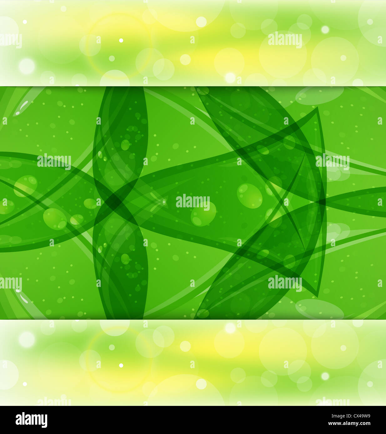 Illustration ecology nature background with green leaves - vector Stock ...