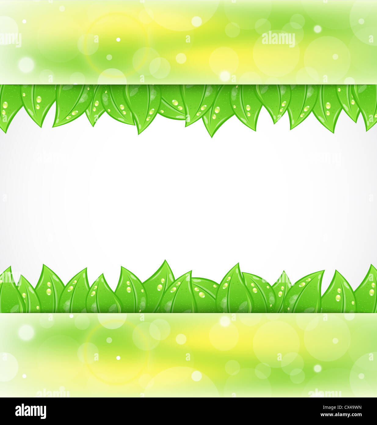 Illustration ecology nature background with green leaves - vector Stock ...