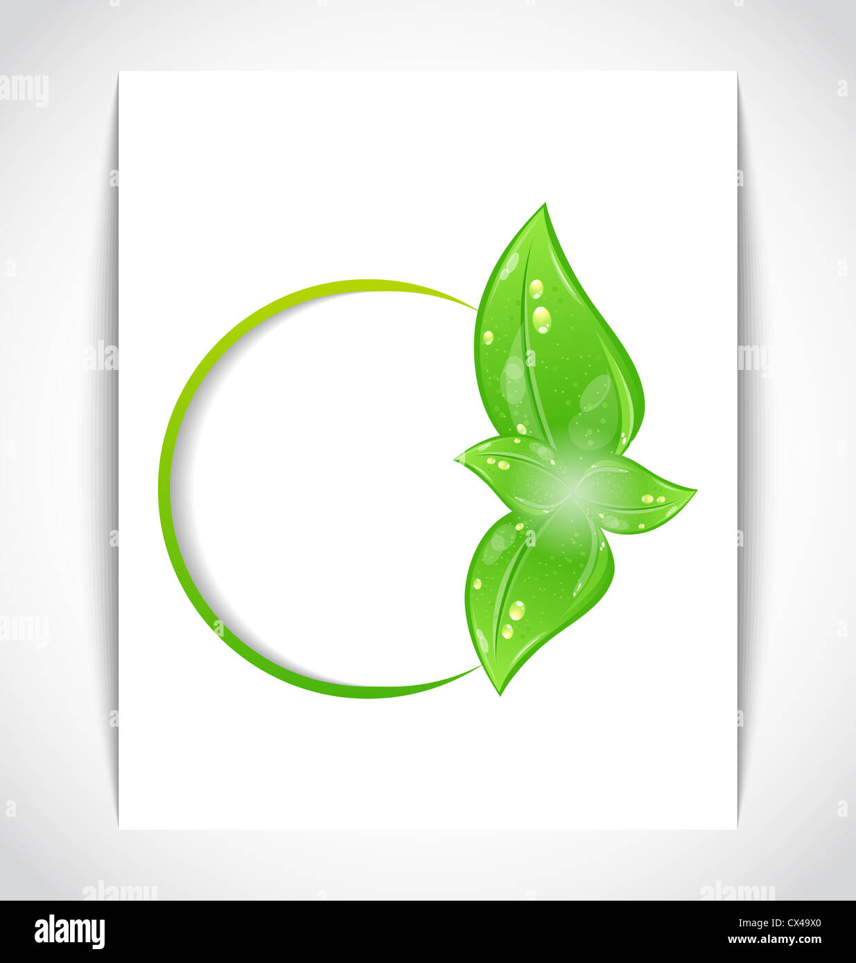 Illustration eco friendly background with green leaves - vector Stock ...