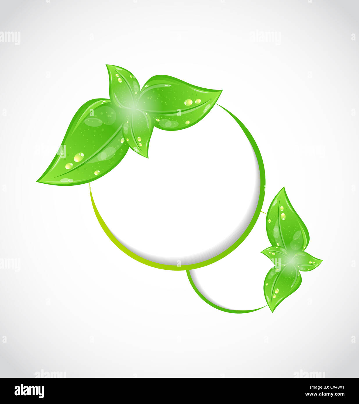 Illustration eco friendly background with green leaves - vector Stock ...