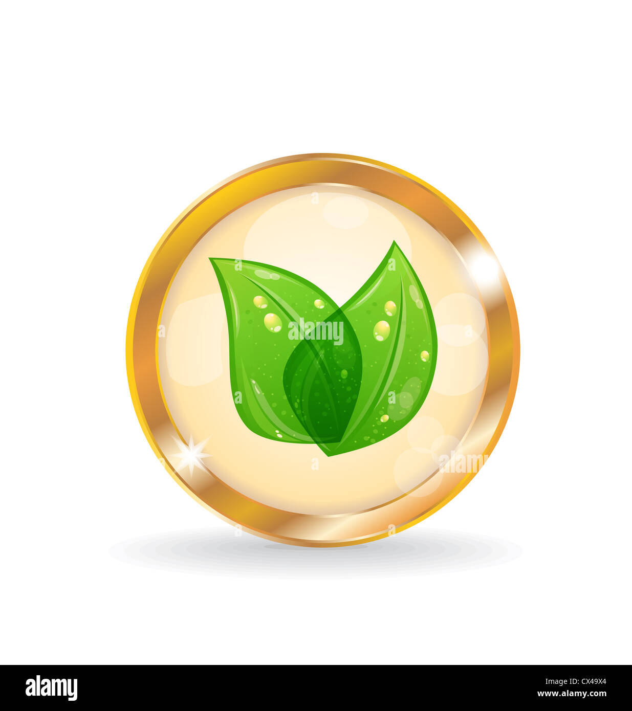 Illustration eco friendly background with green leaves - vector Stock ...