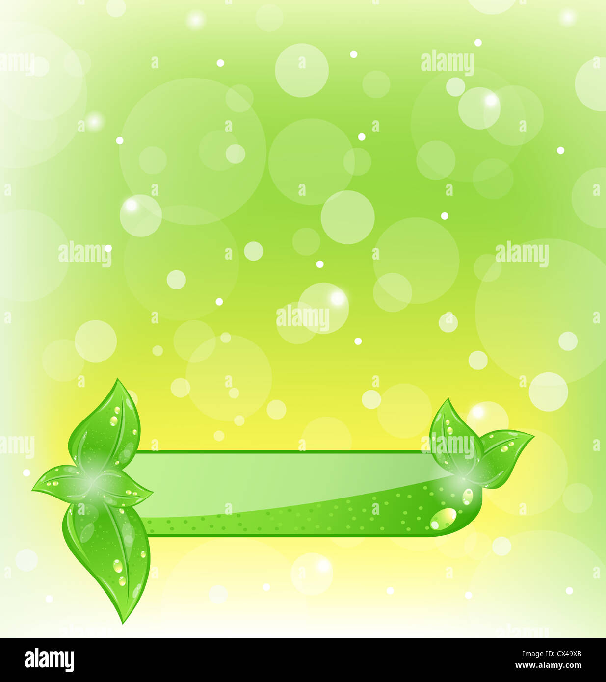Illustration ecology nature background with green leaves - vector Stock ...