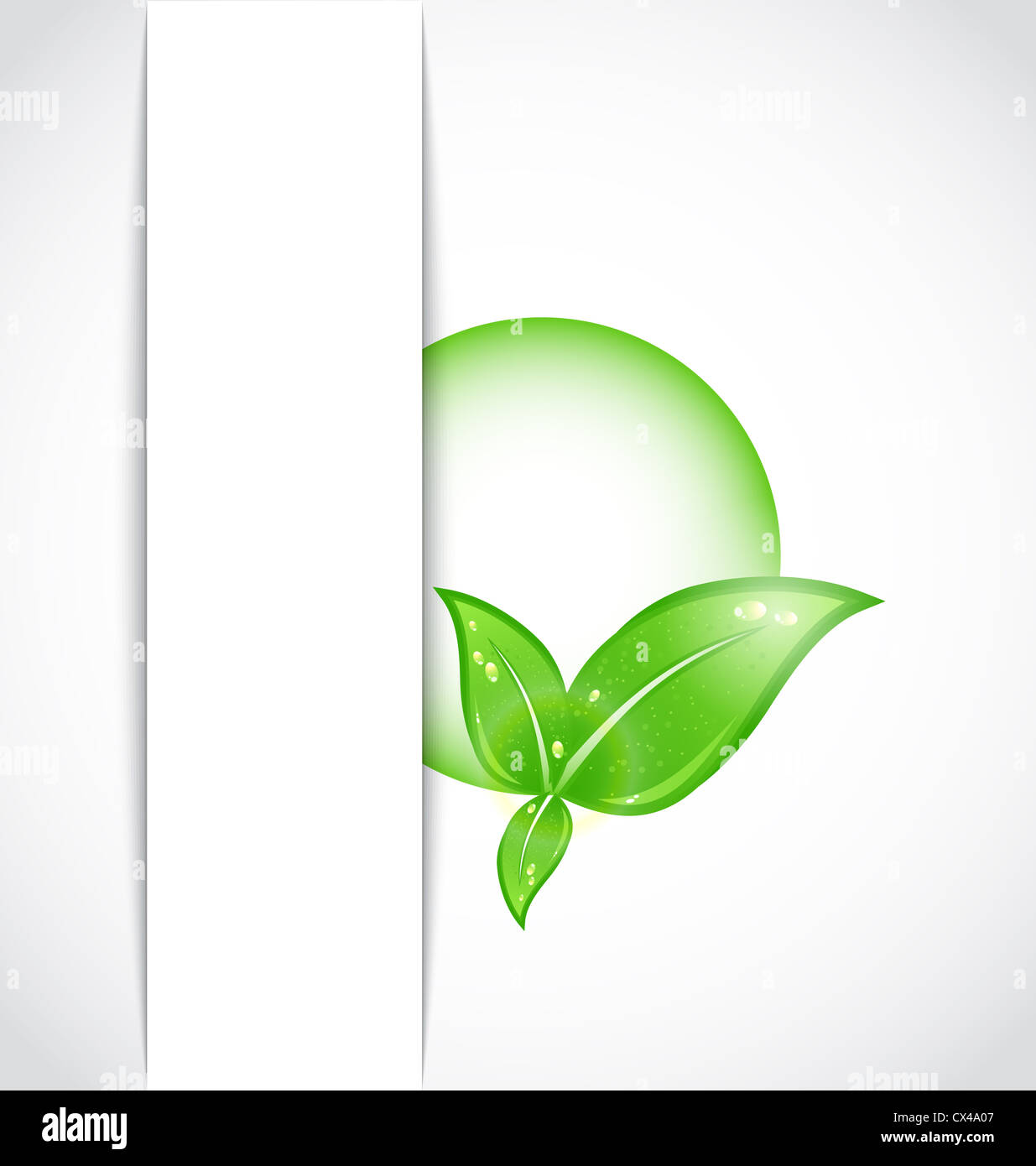 Illustration ecology nature background with green leaves - vector Stock ...