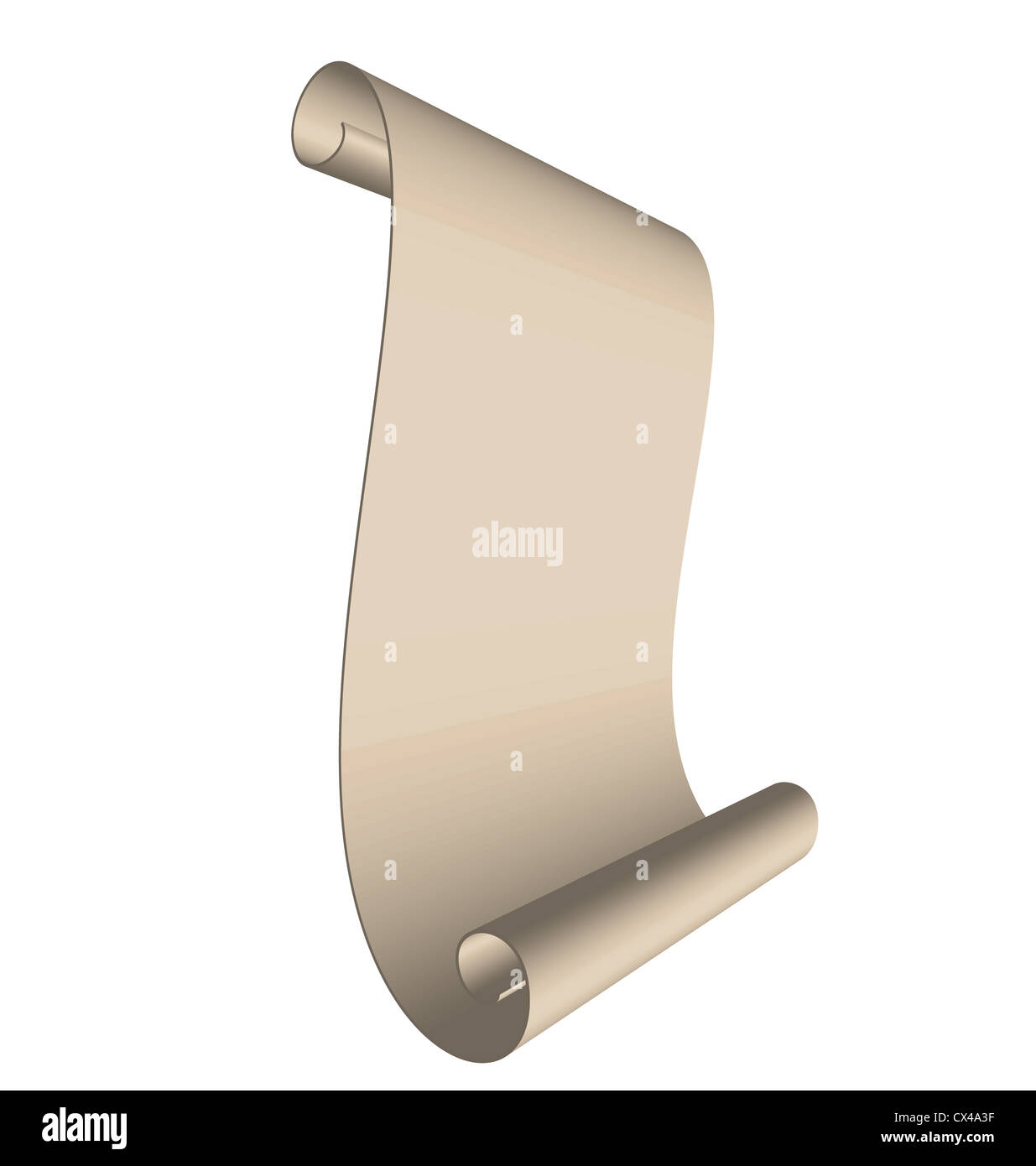 Illustration of an ancient scroll isolated on white background Stock ...