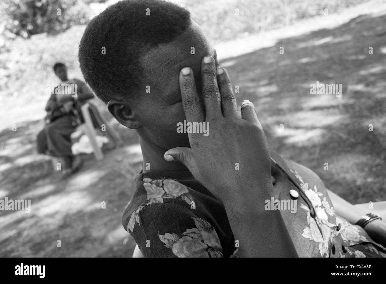 Former child soldier of the LRA in Gulu, Uganda Stock Photo