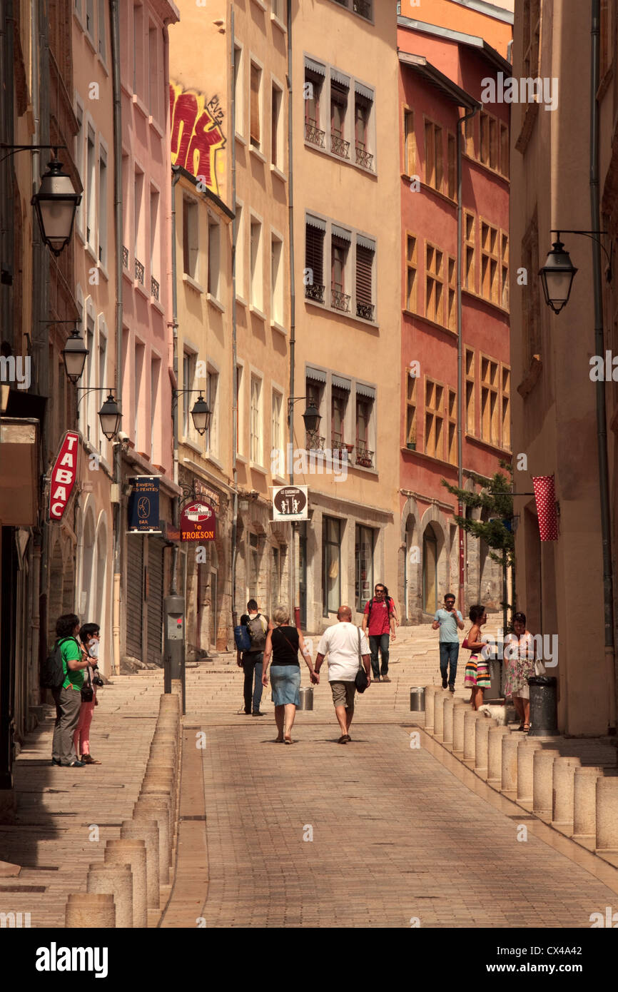 Montée de la Grande Côte,Lyon, France Stock Photo Alamy
