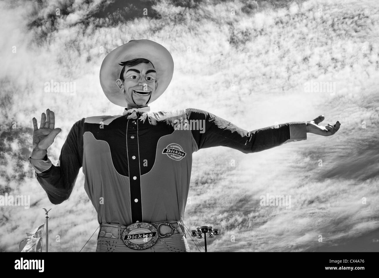 Infrared image of Big Tex at the State Fair of Texas, 2011 Stock Photo