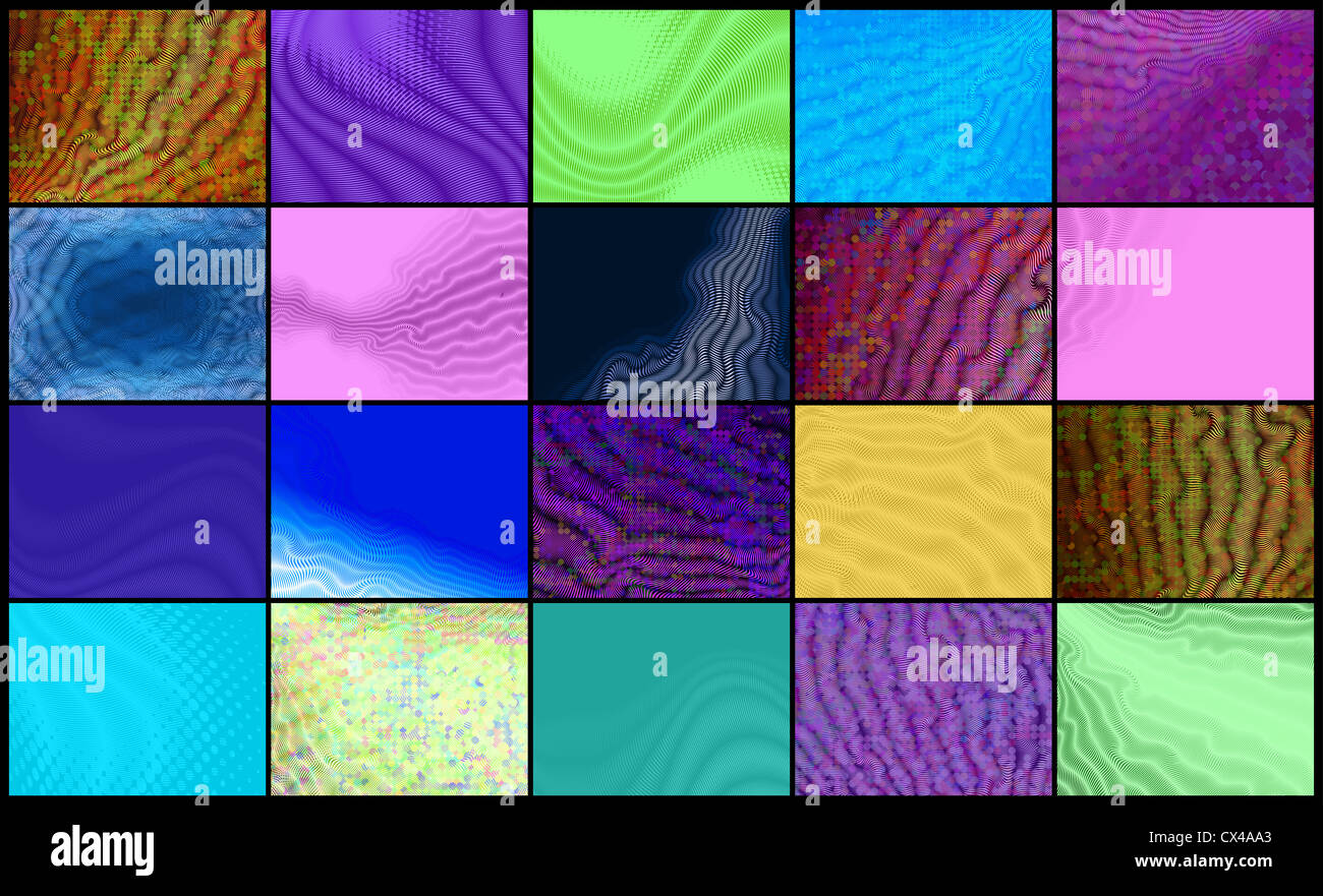 vector set of 20 stylized abstract backgrounds Stock Photo - Alamy
