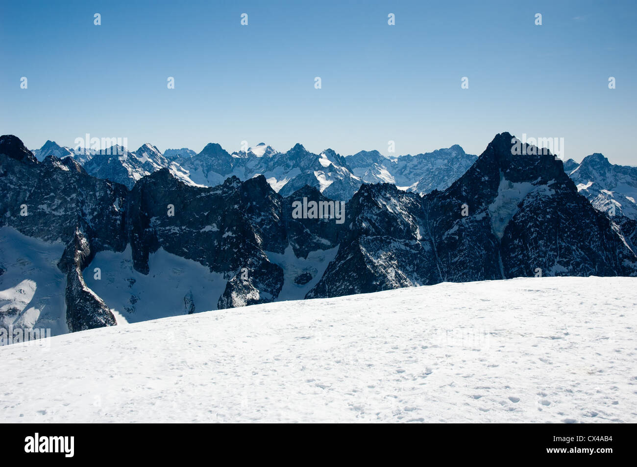 Mountain in the French Alps at winter Stock Photo - Alamy