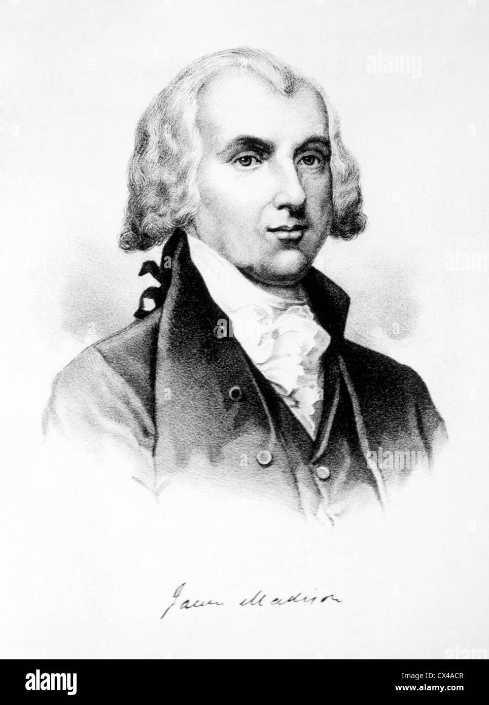 James Madison, 4th President of the United States of America, Engraving