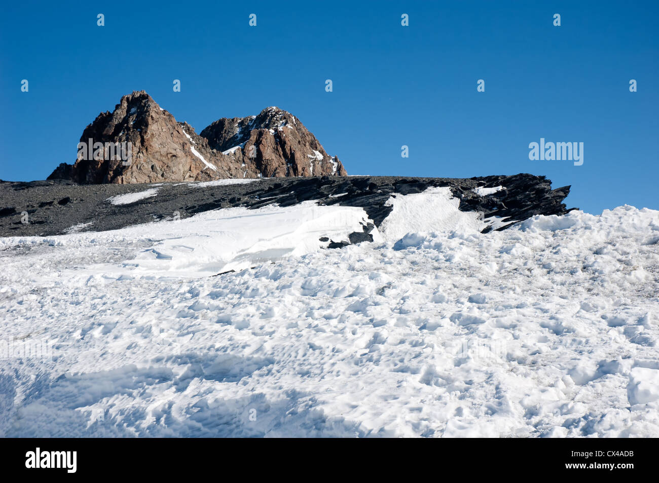Mountain in the French Alps at winter Stock Photo - Alamy