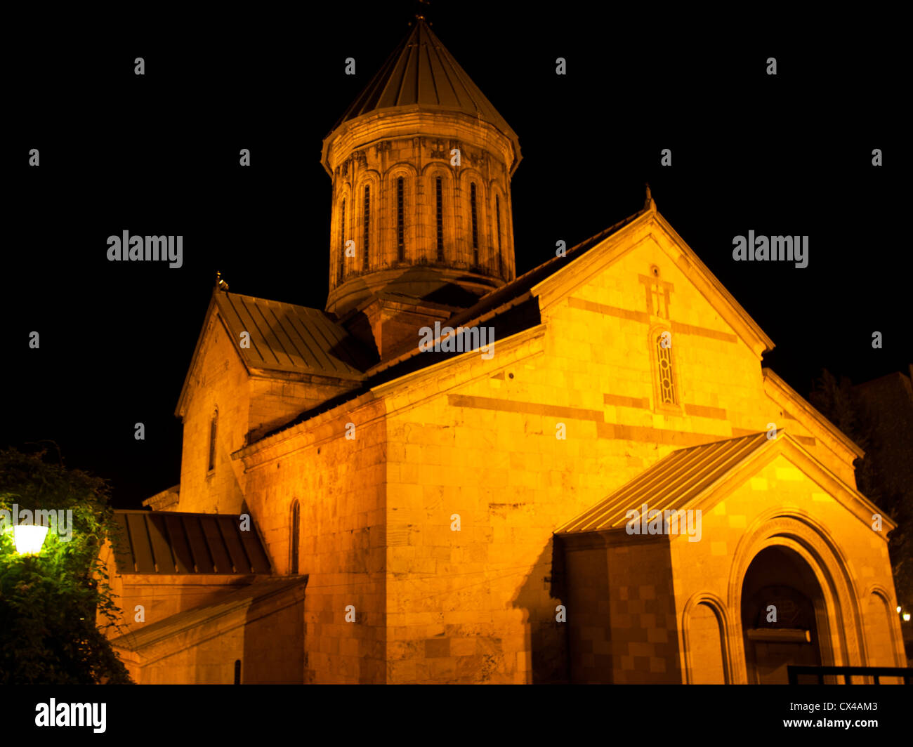 Tbilisi Sioni cathedral church at night Stock Photo