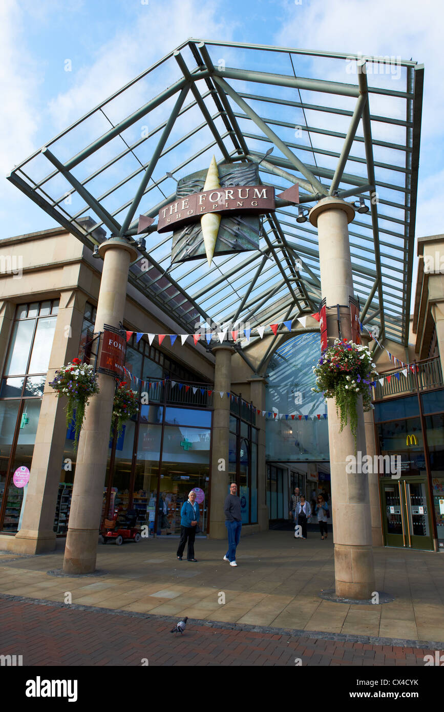 Entrance to the Forum Shopping Center Chester Cheshire UK Stock Photo