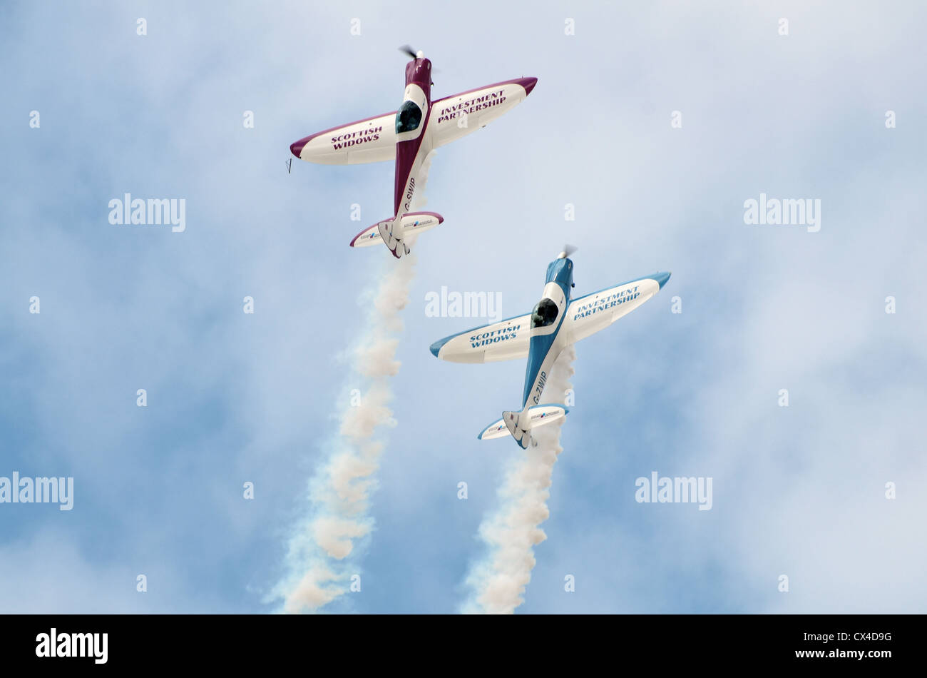 Scottish Widows Investment Partnership (SWIP) aerobatics team at Little Gransden, Cambridgeshire Stock Photo