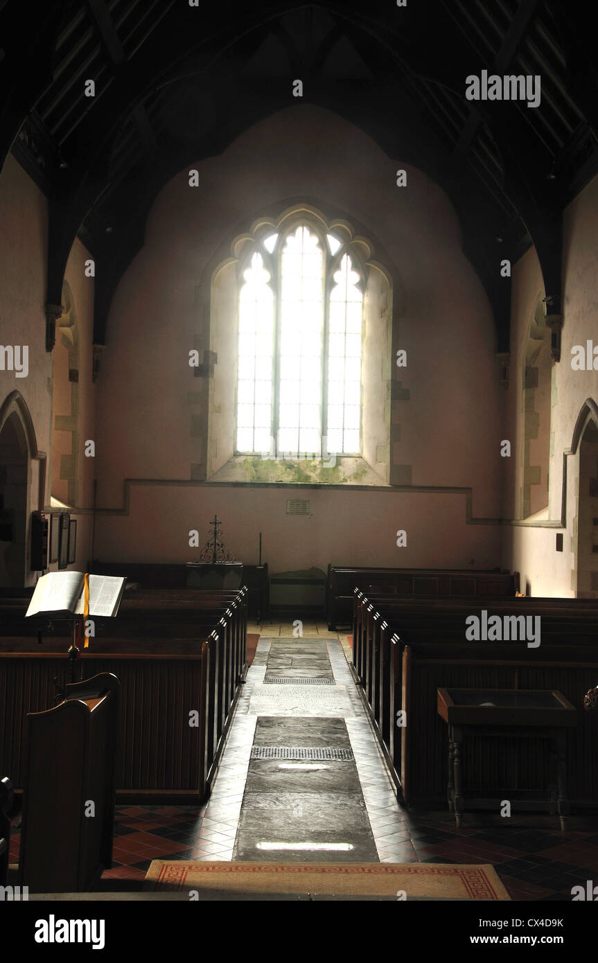 The interior of the church at Gussage All Saints Dorset UK Stock Photo Alamy