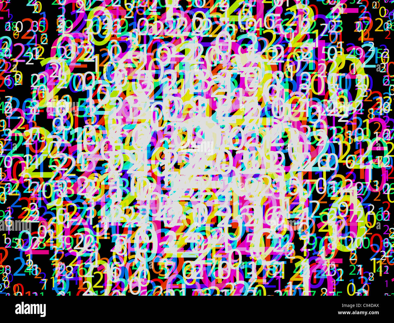 abstract colorful composition of numbers Stock Photo - Alamy