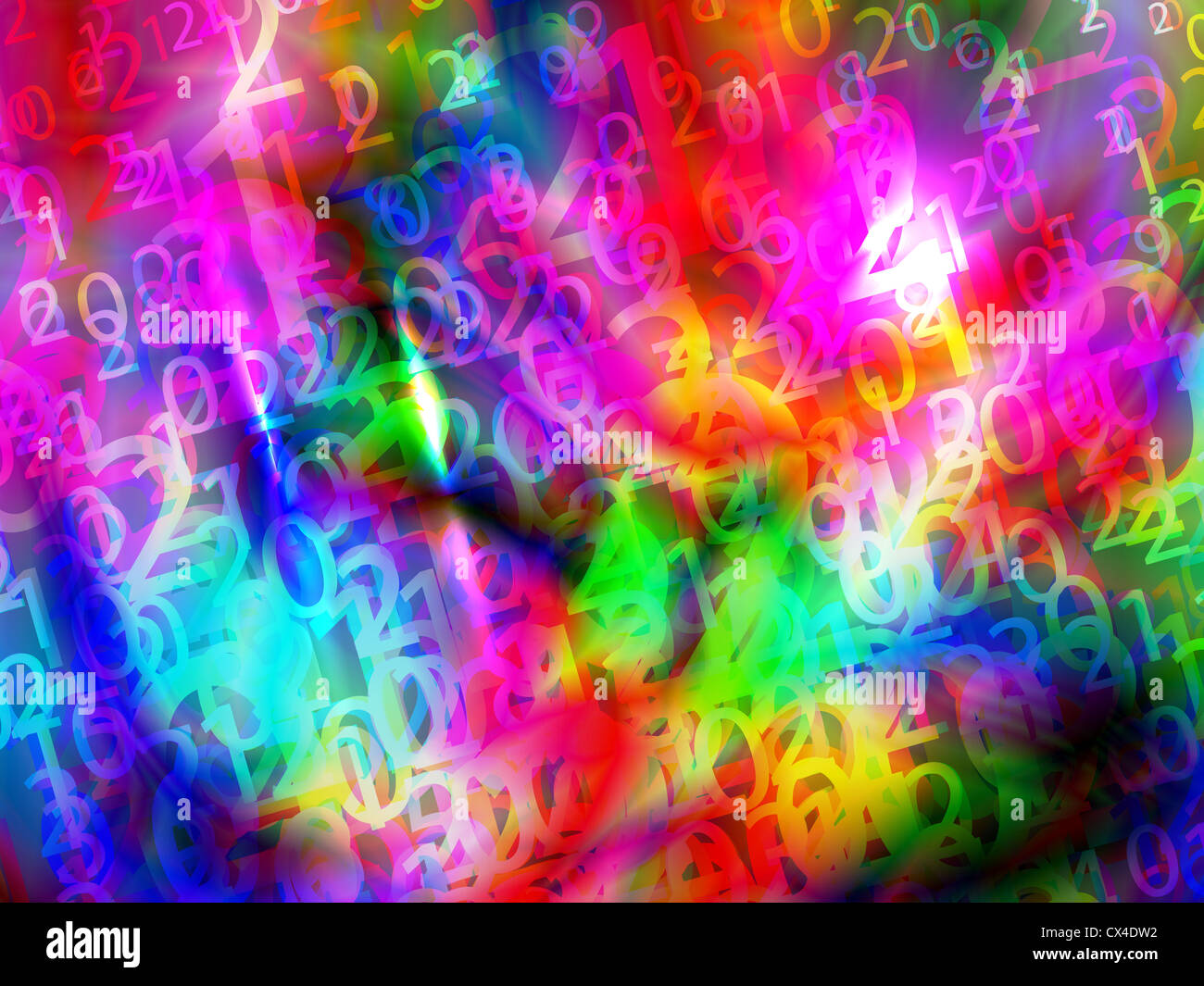 abstract colorful composition of numbers Stock Photo - Alamy