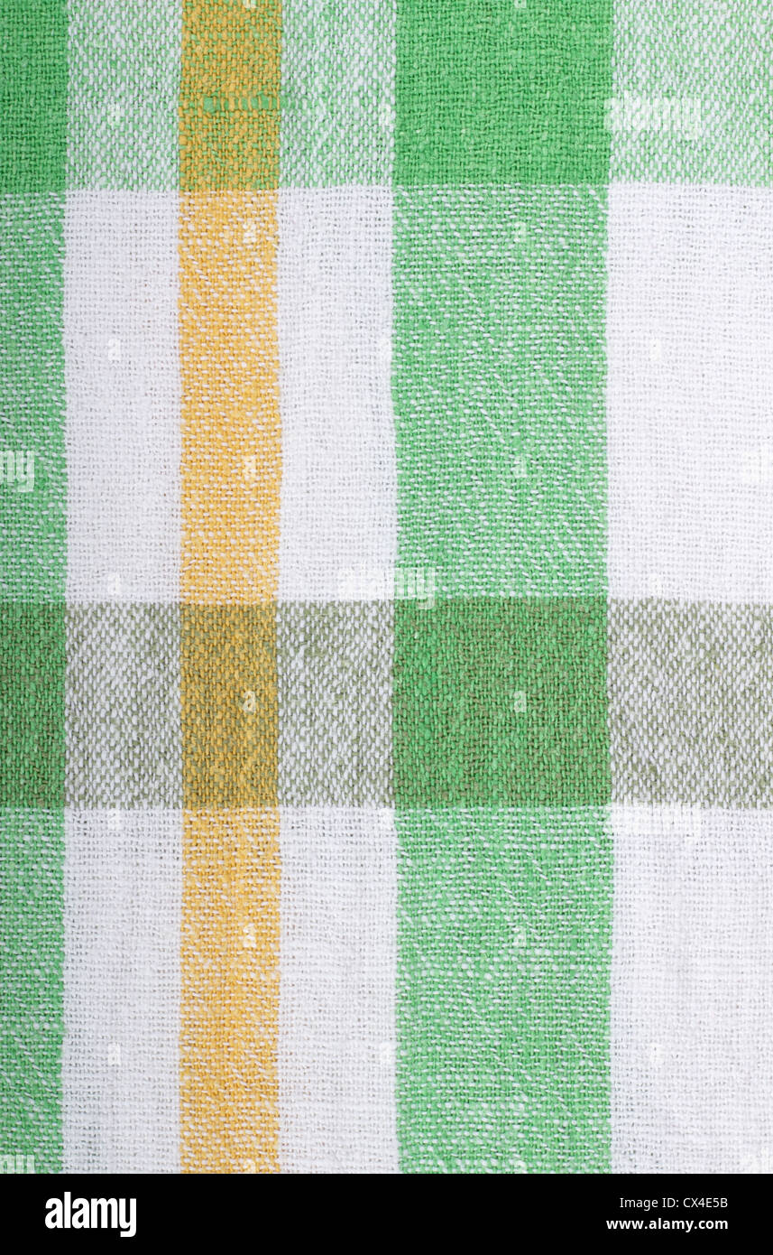 Green and white tablecloth pattern, abstract background Stock Photo - Alamy