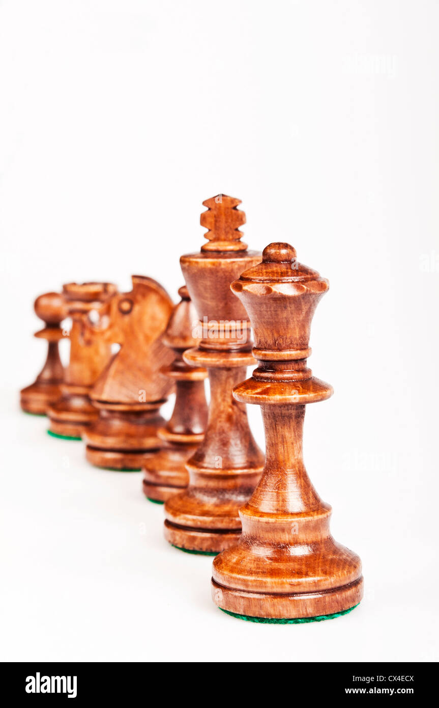 set of Staunton chess pieces Stock Photo Alamy