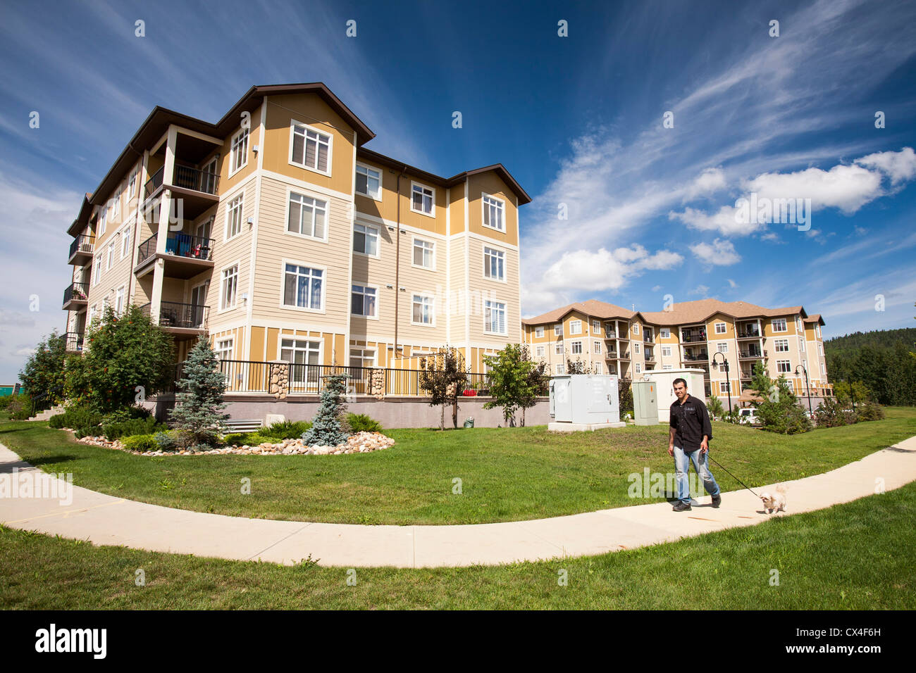Rows of new houses in Fort McMurray to house tar sands workers Stock