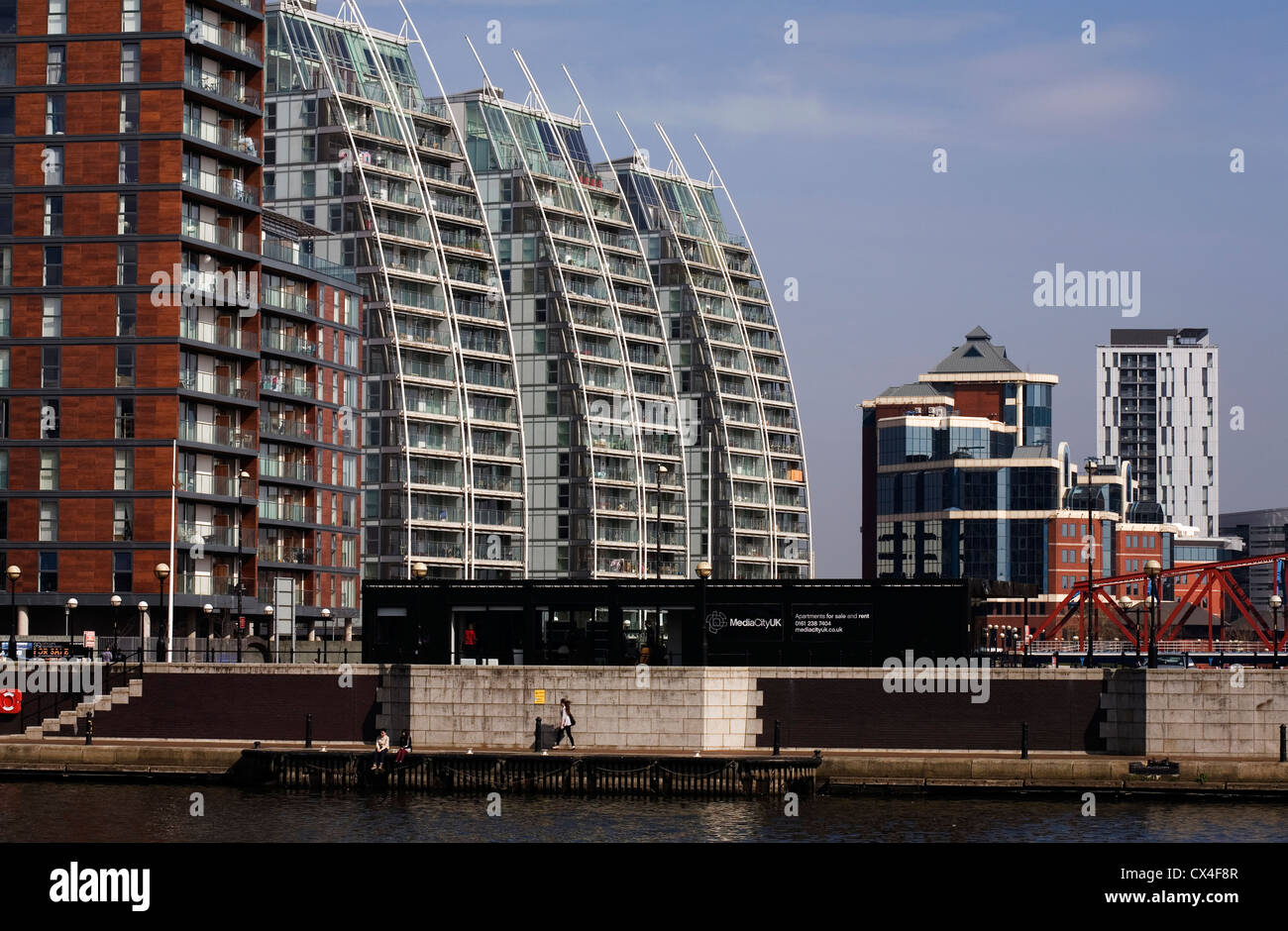 NV Buildings modern apartment blocks by Huron Basin Salford Quays