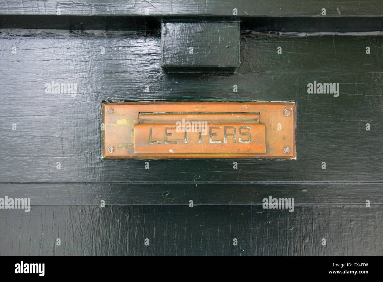 mailslot on front door for home mail delivery Stock Photo Alamy