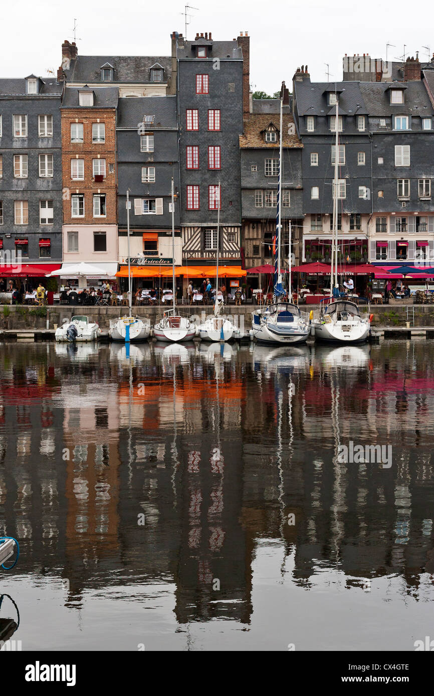 Reflections at Honfleur Harbour, Normandy, France Stock Photo Alamy