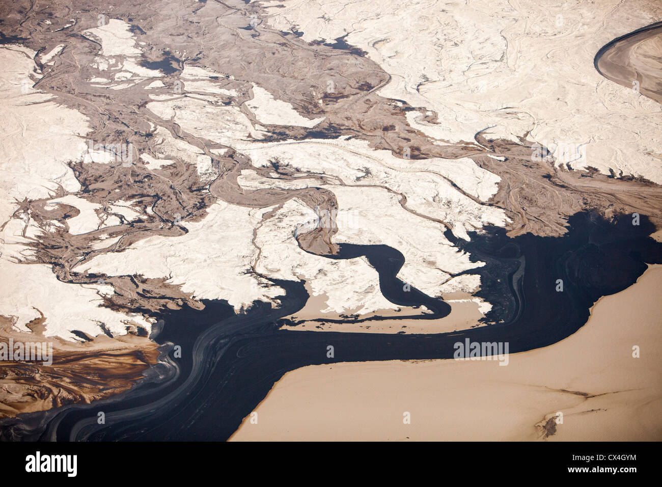The tailings pond at the Syncrude mine north of Fort McMurray, Alberta