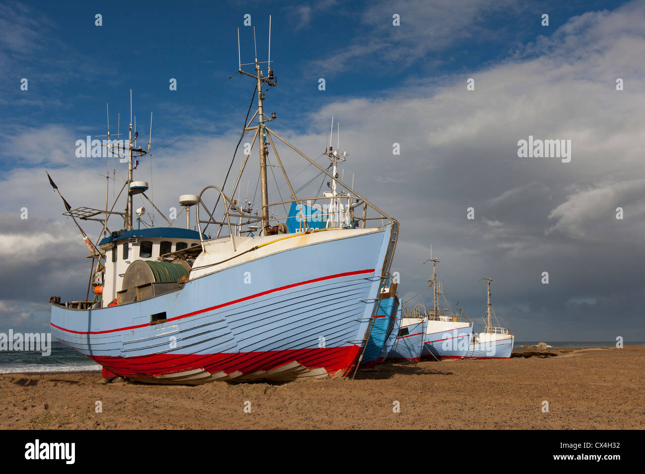 Fishing boat on the beach Stock Photo Alamy