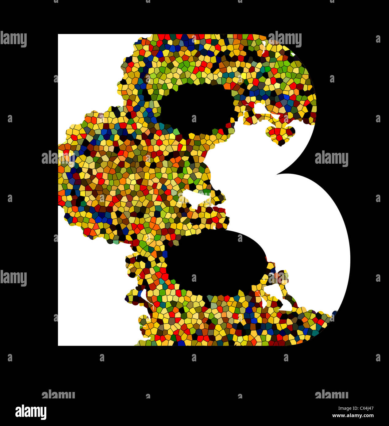 Mosaic letter B Stock Photo Alamy